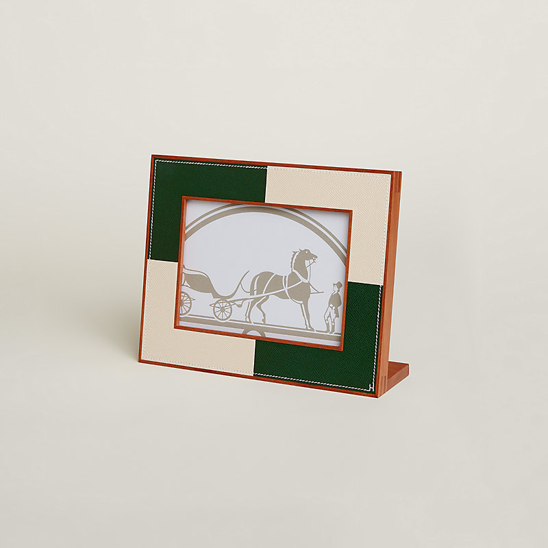 Pleiade en Casaque picture frame, medium model - Grey | Hermès USA